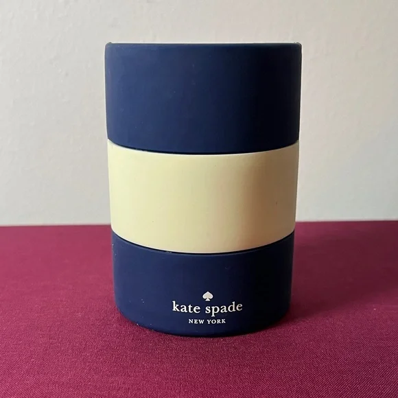Kate Spade New York‎ Blue & Ivory Stripe Let's Chill Silicone Drink Koozie