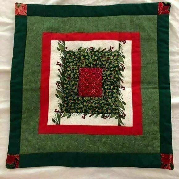 🛒 $15 - Vintage Handmade Christmas Wall Hanging Art Sz 16