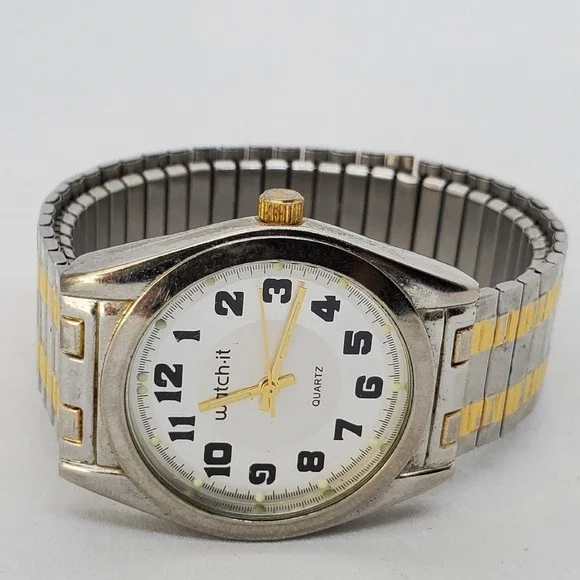 Men's Watch 36MM Gray Dial Gray Gold Tone Bracelet‎ Band 6