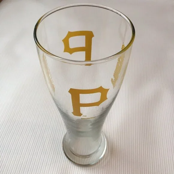 Pittsburgh Pirates Baseball Beer Glass P Logo Drinking Mug Tall Cup Collectible