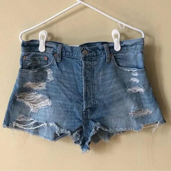 Abercrombie and Fitch High Rise Jean Shorts