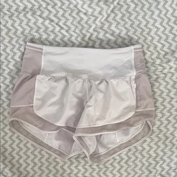 lululemon athletica Cream and White Athletic Shorts