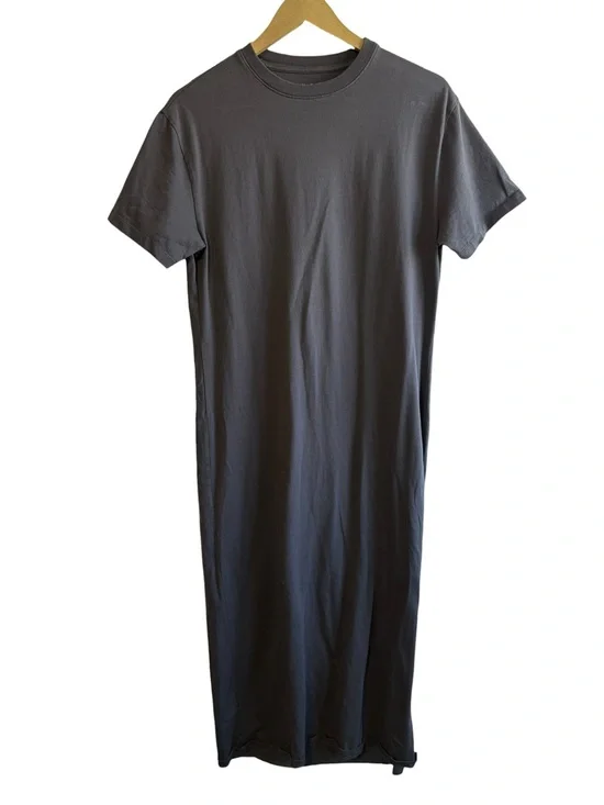 Abercrombie & Fitch Size XS Gray Maxi Shirt Dress Minimalist Neutral Basic