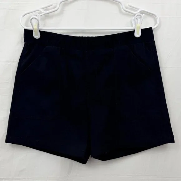 Elastic Waist 4 Pocket Shorts Women XL Black