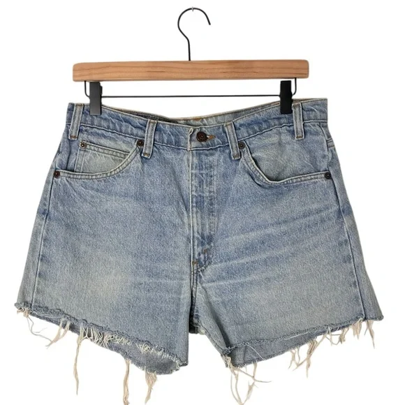 Levi’s | Vintage Orange tab high waist rigid cut off denim shorts
