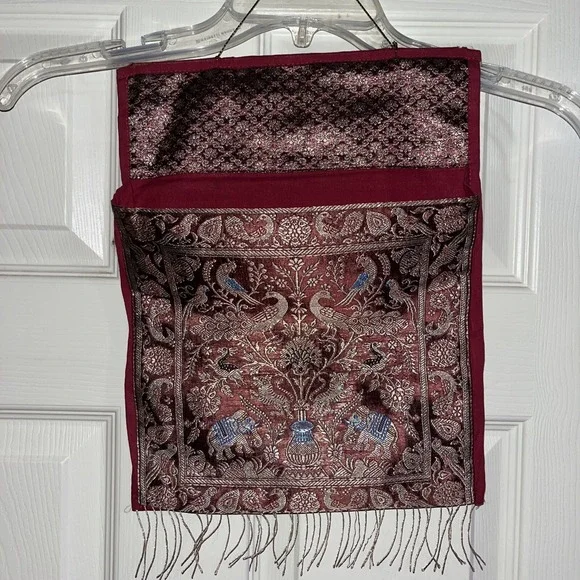 Silk Wall Hanging Tapestry Pocket Brocade Pocket Letter‎ , Magazine , 13x10,