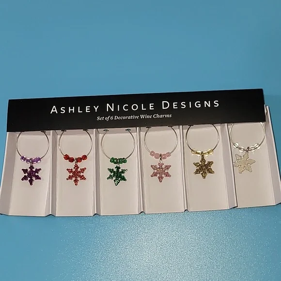 ASHLEY NICOLE WINE GLASS CHARMS