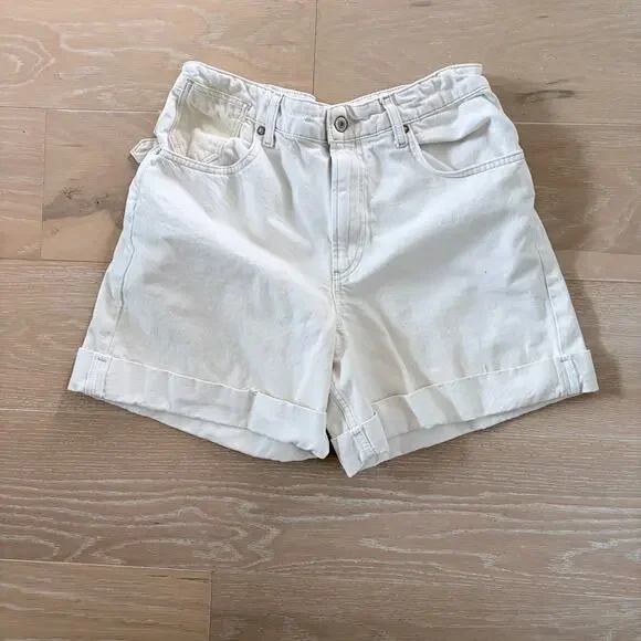 We the Free People Waterfalls Baggy Wide Leg Denim Shorts High Rise sz 29
