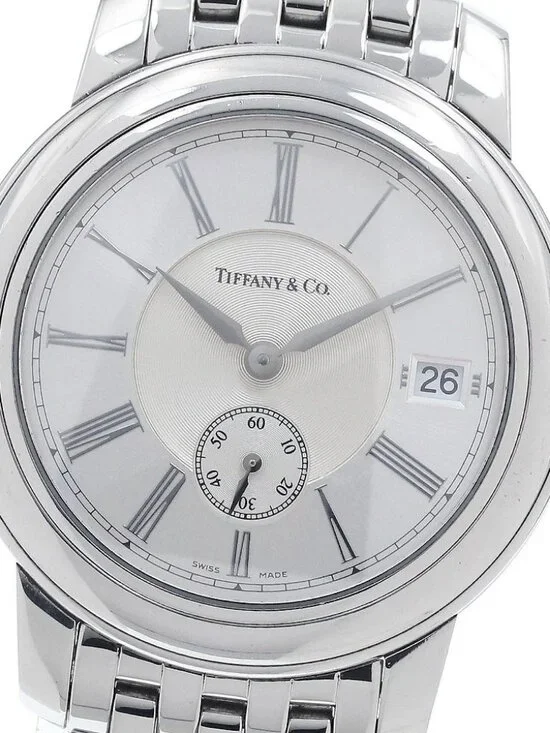 TIFFANY&Co. Mark round Small seconds Silver Dial Quartz Men's Watch