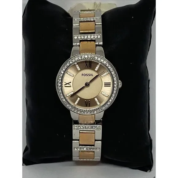 Fossil Virginia ES3405 Women's Stainless Steel Analog Dial Quartz Watch JK526