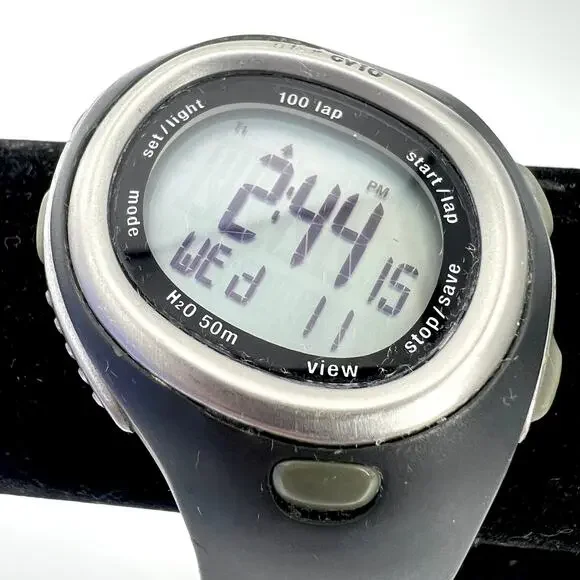 Nike Black Gray Triax CV10 SM0020 Wrist Watch Works