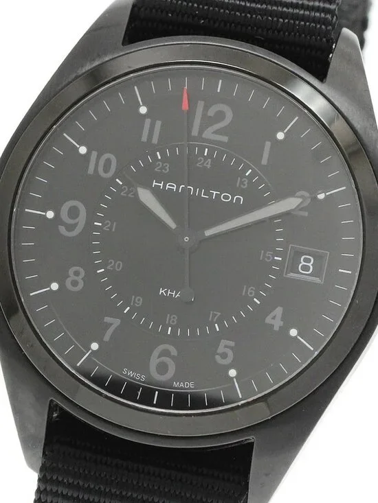 HAMILTON Khaki field H684010 Date black Dial Quartz Men's Watch