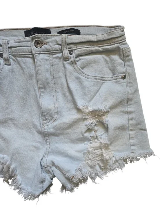 Kendall & Kylie Light White Ripped Denim Cutoff Shorts 9/29