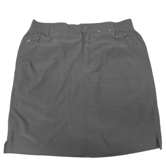 Tilley Womens Black Ripstop Hiking Skort Active Outdoor Skirt Size Small