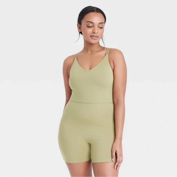 All in Motion women’s green Short Bodysuit size L
