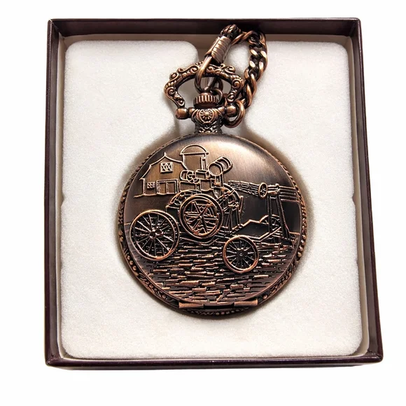 Reliance Croton Pocket Watch – Quartz Movement – 23kt Gold Layered – NIB