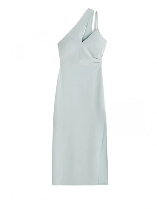 NWT Abercrombie and Fitch Asymmetrical Ruched Maxi Dress