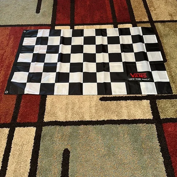 Vans family checkerboard Vans logo flag exclusive
