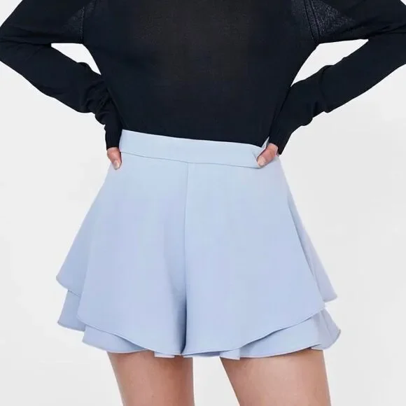 ✨ Zara Baby Blue Flutter Shorts✨