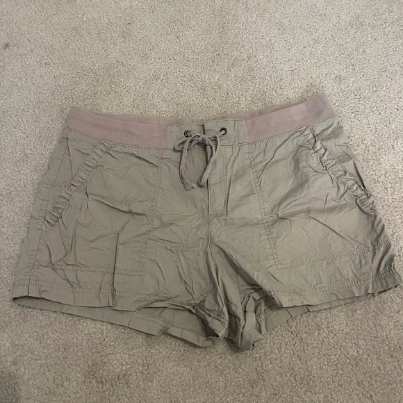 a.n.a Tan Cargo Shorts with Drawstring Waist