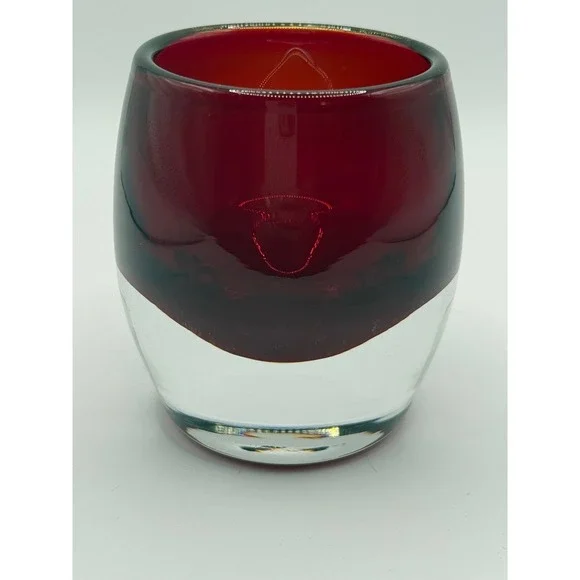 Crate‎ and Barrel Diva Votive Ruby Red Glass Candle Holder