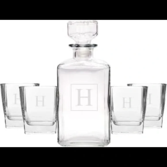 *H* Cathy's Concepts 5pc Monogrammed Decanter Set