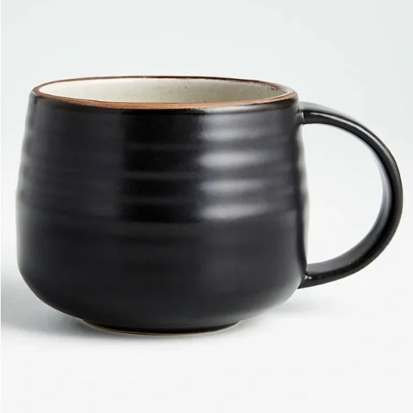 Like new set of 4 Crate & Barrel 18th Street Mugs Boho Rustic Stoneware
