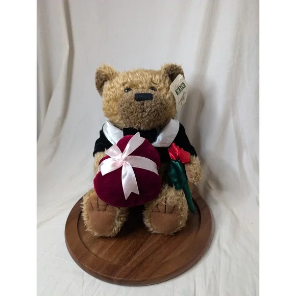 First And Main 'Romeo' Plush Bear With‎ Rose And Tux And Gift Valentine