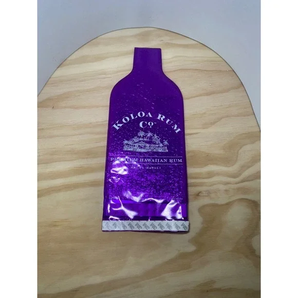 Koloa Rum Co WineSkin Purple Metallic Bottle Protector Travel Kauai Hawaii