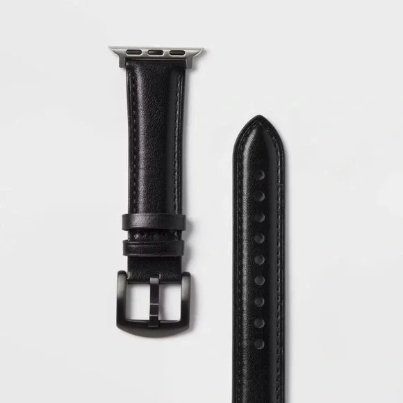 heyday Black Apple Watch Band Faux Leather 38/40/41mm New In Box FREE SHIPPING