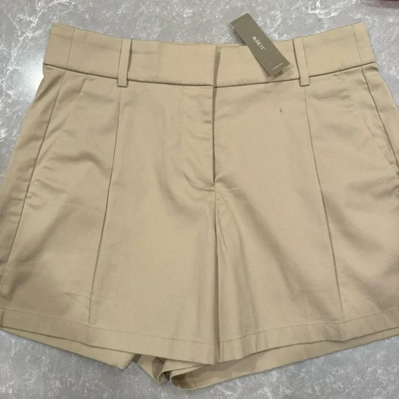 J.Crew Tan Pleated Dress Shorts Size 2 High Rise