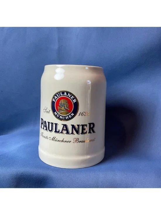 Vintage Paulaner München 0.5L Beer Stein Mug German Stoneware Oktoberfest