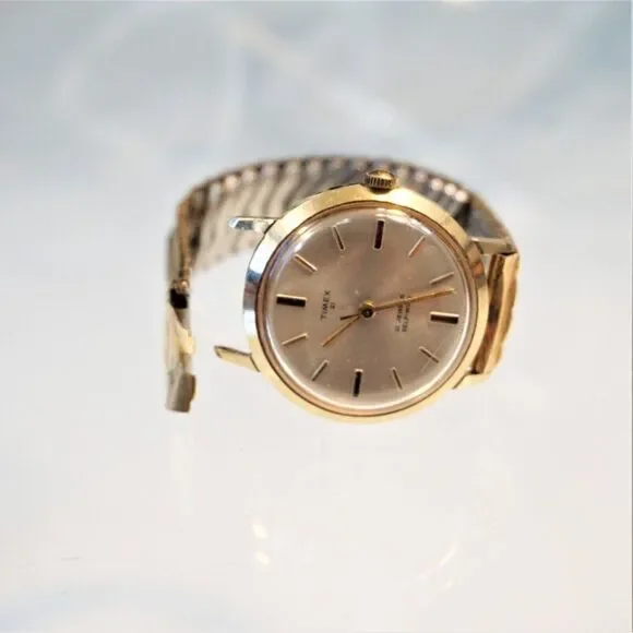 Vintage 1960s Timex 68247467 Watch 21 Jewel Not Running 1/20 10K GF Bracelet