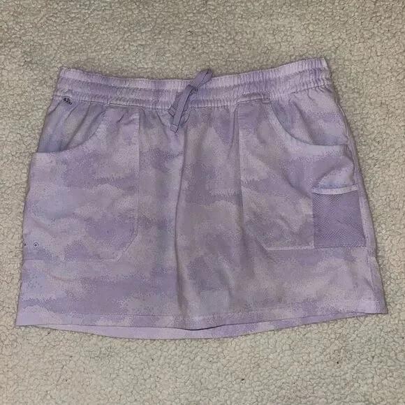 Columbia PFG Women’s Athletic Golf Skort Purple Camo Size Large