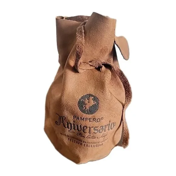 Venezuela Liquor Leather Pouch Aniversario Pampero Ron Añejo Perfect Condition
