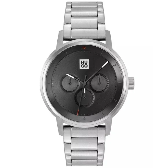 HUGO 1530266 Men's #DEFINE | Black Dial | Stainless Steel Watch NWT
