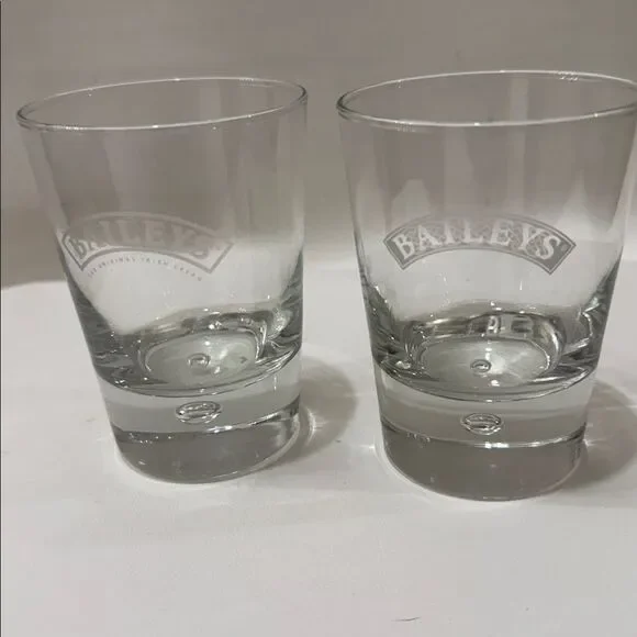 Baileys Irish Cream Liquor Rocks Glasses Drinking Dining Home Bar Cocktail Set 2