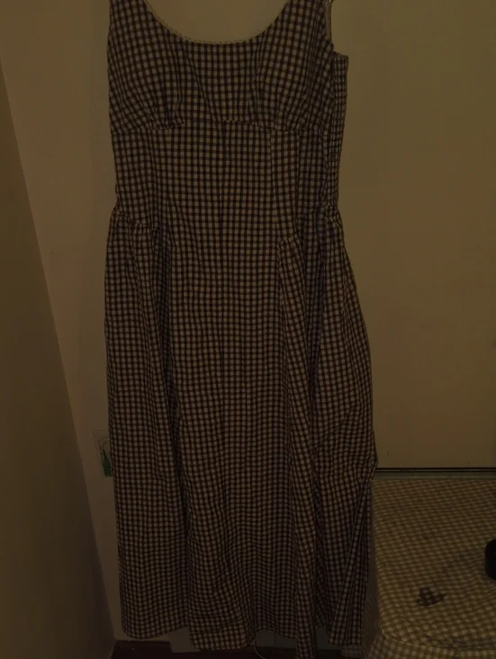Abercrombie & Fitch Black and White Gingham Maxi Dress