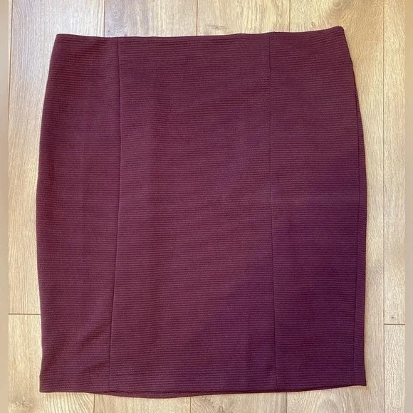 Elle | Pull On Pencil Skirt | Maroon | XL [A7]
