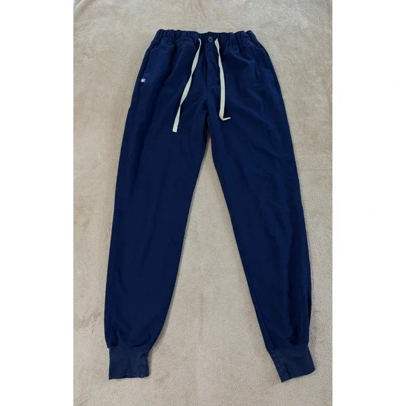 FIGS Tansen Jogger Scrub Pants Mens Size M Navy Blue Technical Collection EUC