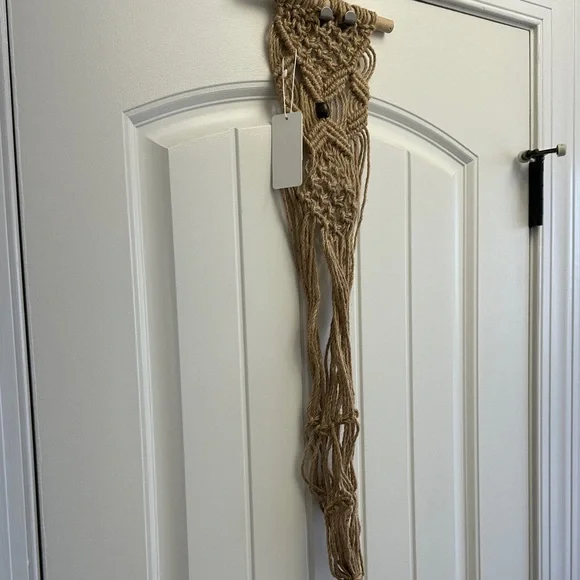 Bohemian Tan Macrame Wall Tapestry