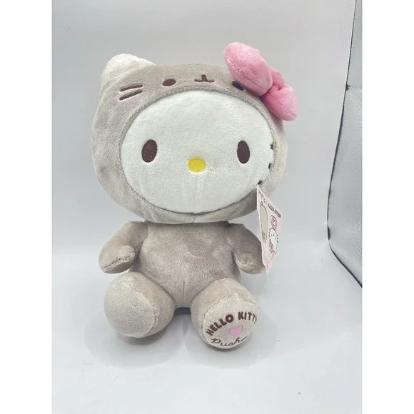 Rare HTF 2021 Sanrio Hello Kitty Pusheen GUND‎ Plush Stuffed Animal Cat BinA