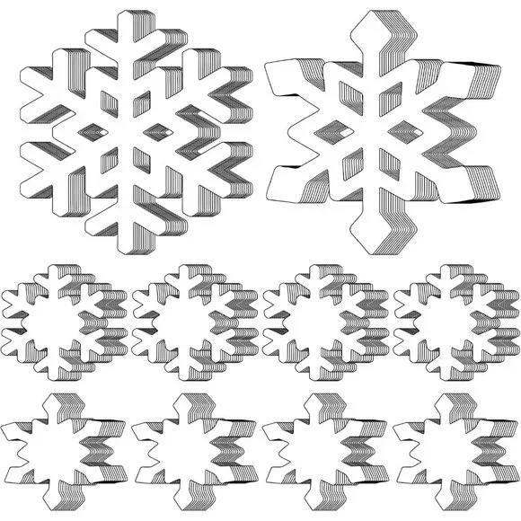 Festive 90 Pcs Snowflake Cutouts with Adhesive Dots - Perfect for Winter Themes