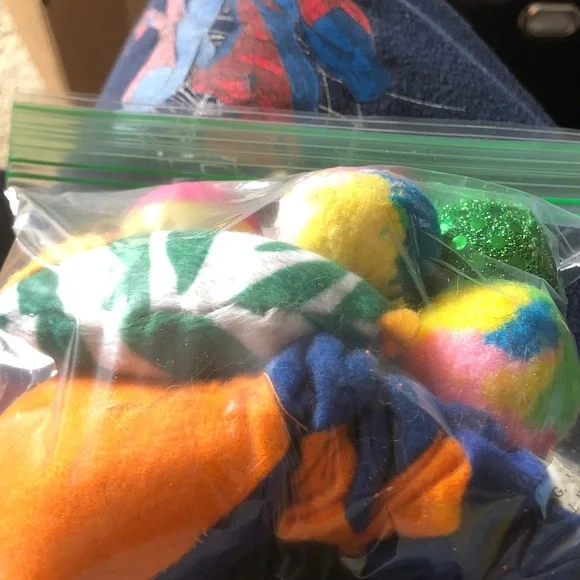 Assorted Colorful Plush & Fleece Cat Toys - Multi