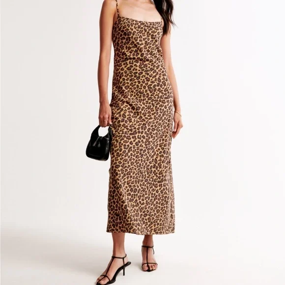 The A&F Julia Leopard Slip Maxi Dress
