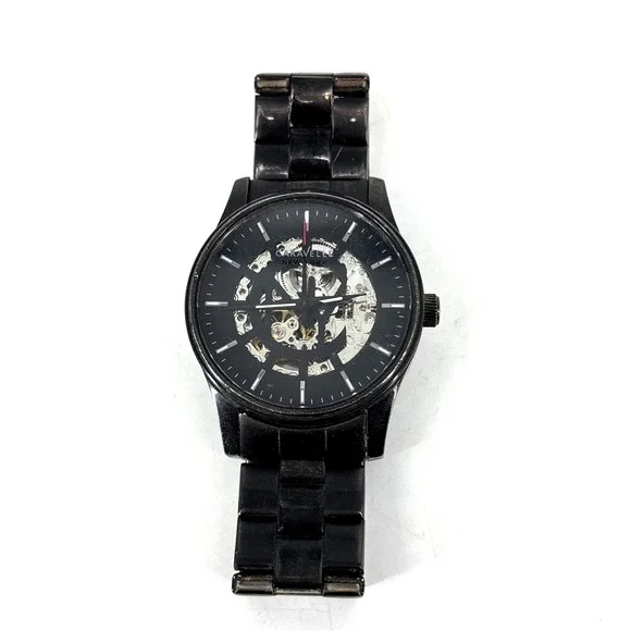 Caravelle New York By Bulova Men's Automatic Gun Metal‎ Watch 45A121 AS-IS