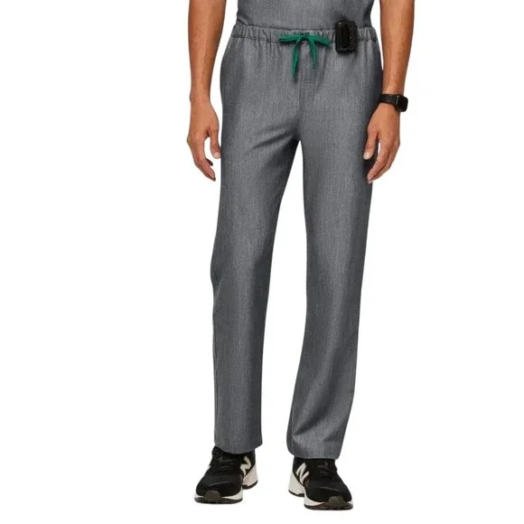 FIGS Technical Pisco Scrub Pants Men M Drawcord Stretch Waist Drawstring Gray