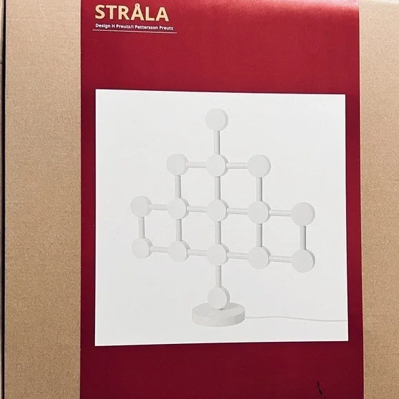 IKEA STRALA STRÅLA LED table lamp, white, 18 1/2 