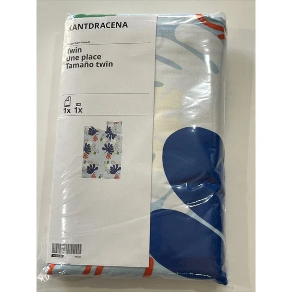 Ikea KANTDRACENA Duvet Cover Twin with Pillowcase Multicolor NEW