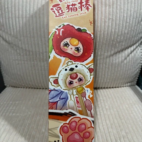 Baby Three Cat Teasing Stick w/ plush character.Blind box.Not opened